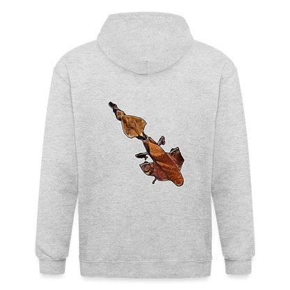 Männer Heavyweight Zip-Hoodie Phyllocrania paradoxa female - Weiß meliert