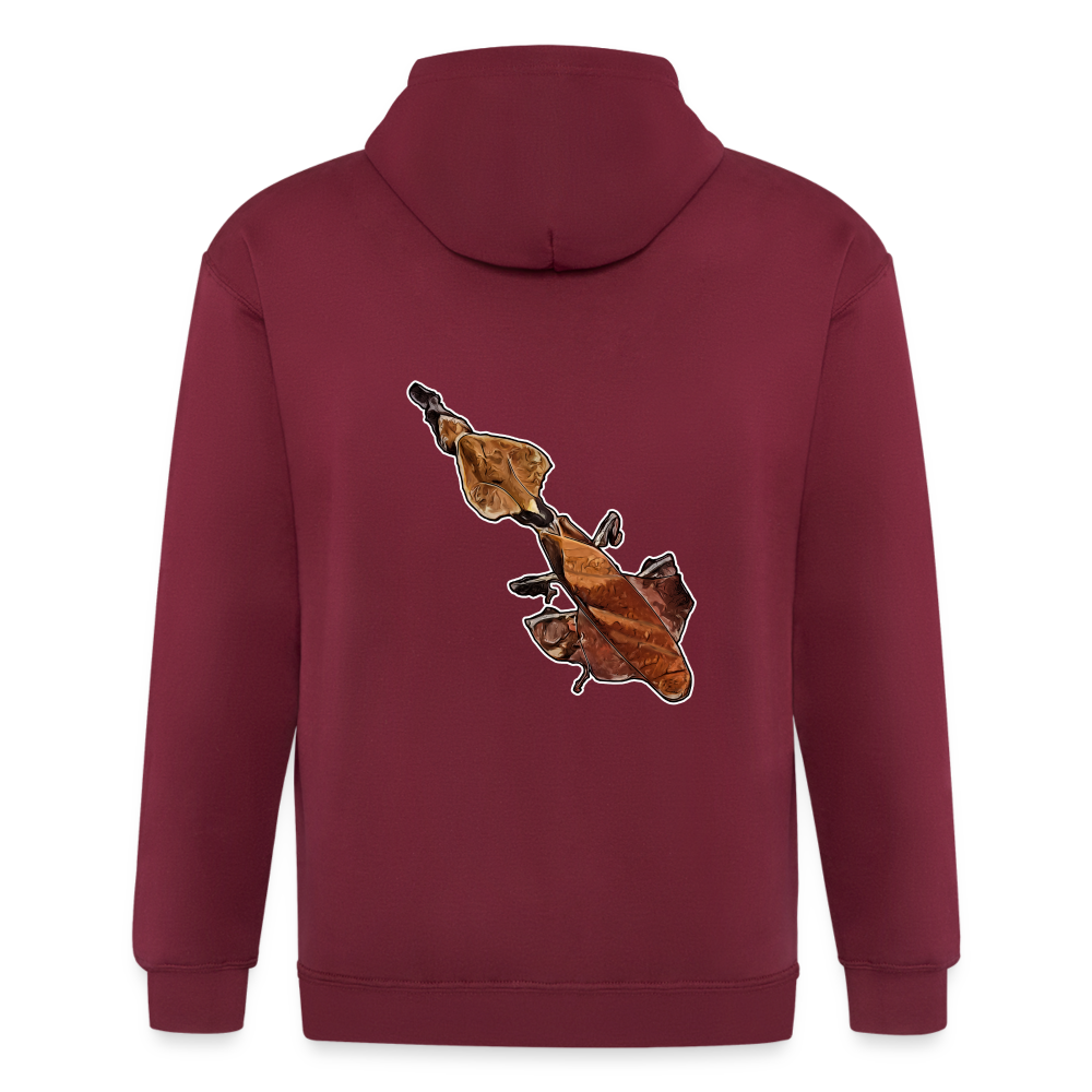 Männer Heavyweight Zip-Hoodie Phyllocrania paradoxa female - Maroon