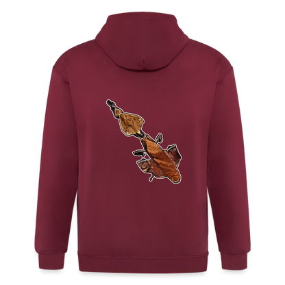 Männer Heavyweight Zip-Hoodie Phyllocrania paradoxa female - Maroon