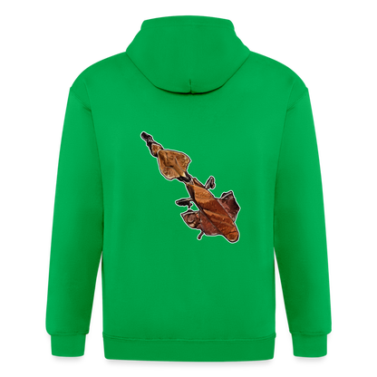 Männer Heavyweight Zip-Hoodie Phyllocrania paradoxa female - Kelly Green