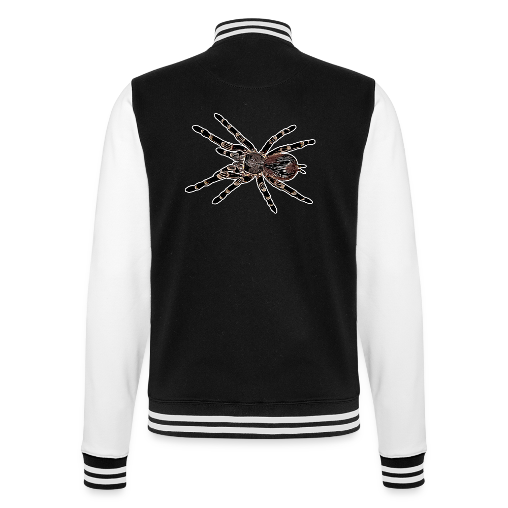 Unisex College-Sweatjacke Acanthoscurria geniculata - Schwarz/Weiß
