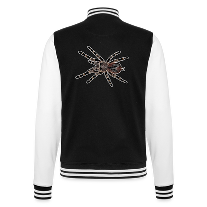 Unisex College-Sweatjacke Acanthoscurria geniculata - Schwarz/Weiß