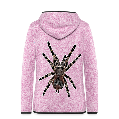 Frauen Kapuzen-Fleecejacke Acanthoscurria geniculata - Lila meliert