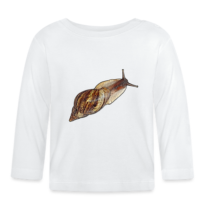 Baby Longsleeve Achatina reticulata wildfarben - weiß