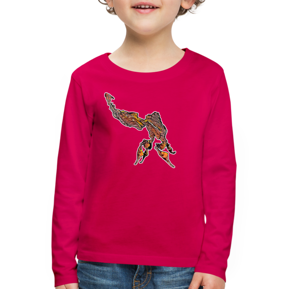Kinder Longsleeve Phyllocrania paradoxa male - dunkles Pink