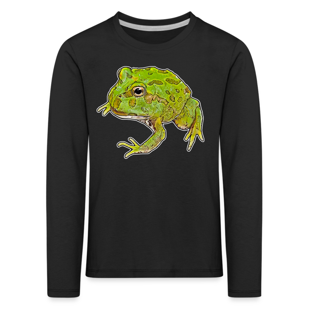 Kinder Longsleeve Ceratophrys cranwelli Peppermint Blue - Schwarz