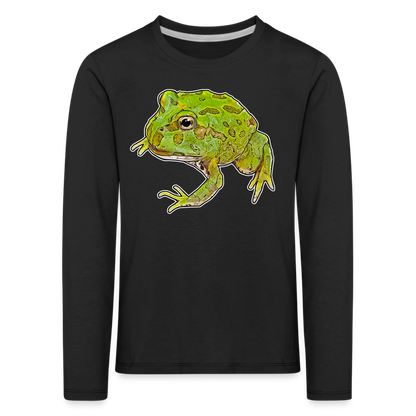 Kinder Longsleeve Ceratophrys cranwelli Peppermint Blue - Schwarz
