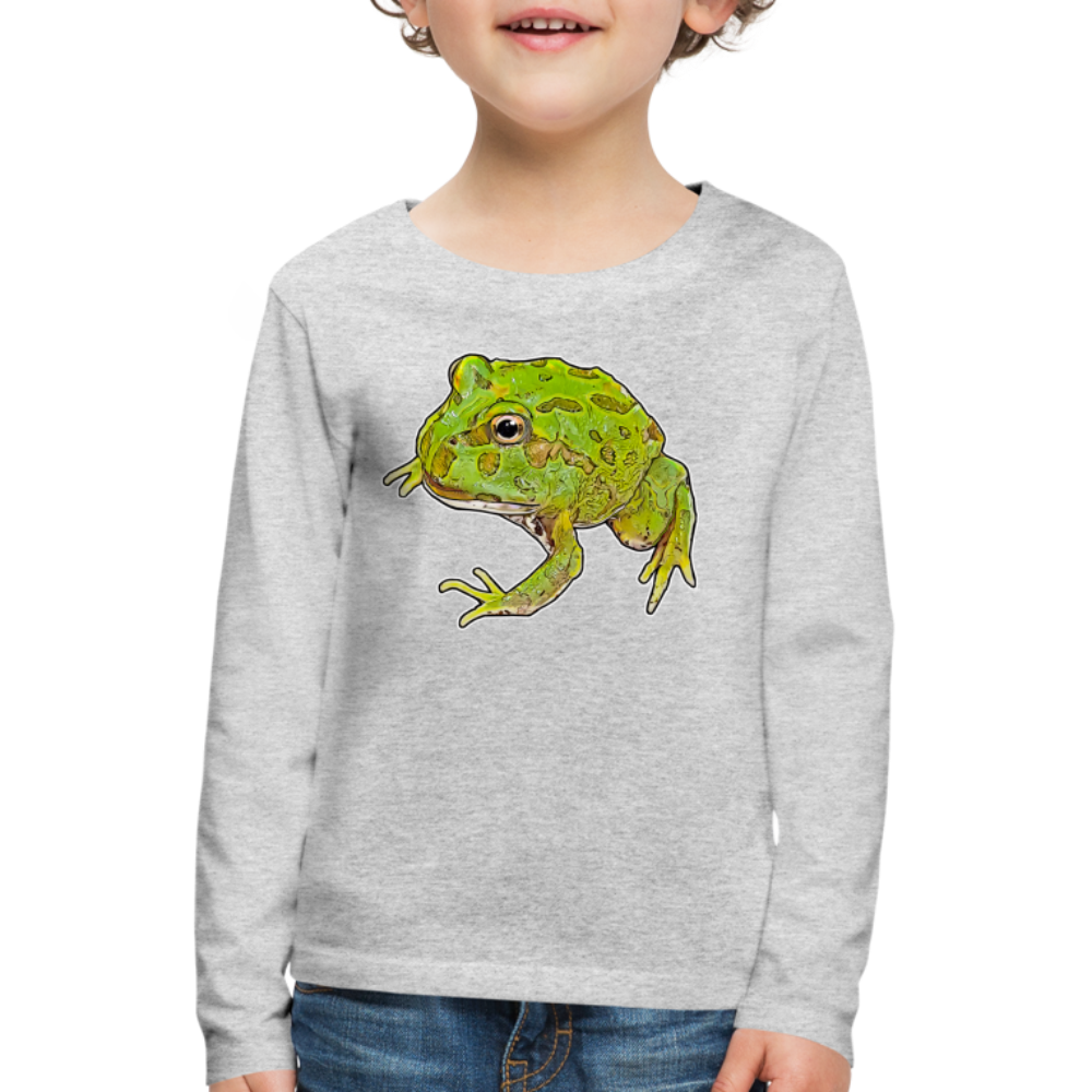 Kinder Longsleeve Ceratophrys cranwelli Peppermint Blue - Grau meliert