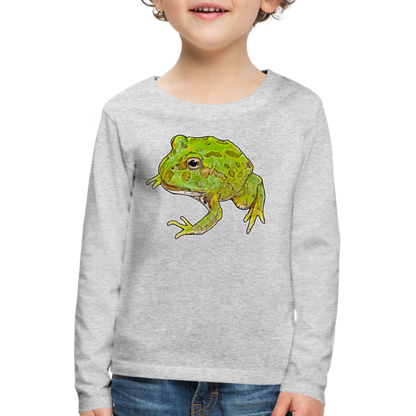 Kinder Longsleeve Ceratophrys cranwelli Peppermint Blue - Grau meliert