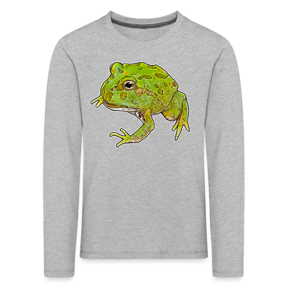 Kinder Longsleeve Ceratophrys cranwelli Peppermint Blue - Grau meliert