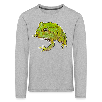 Kinder Longsleeve Ceratophrys cranwelli Peppermint Blue - Grau meliert