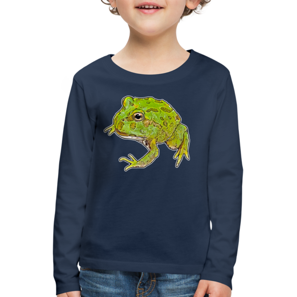 Kinder Longsleeve Ceratophrys cranwelli Peppermint Blue - Navy