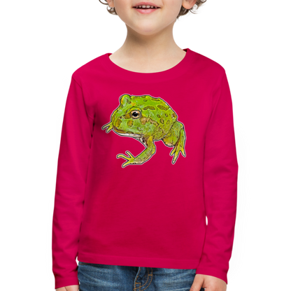 Kinder Longsleeve Ceratophrys cranwelli Peppermint Blue - dunkles Pink