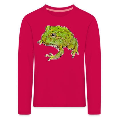 Kinder Longsleeve Ceratophrys cranwelli Peppermint Blue - dunkles Pink