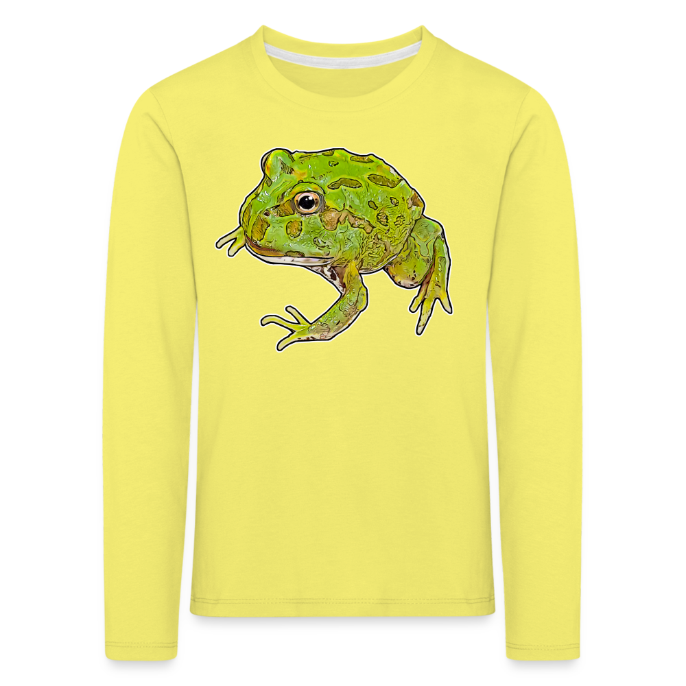 Kinder Longsleeve Ceratophrys cranwelli Peppermint Blue - Gelb