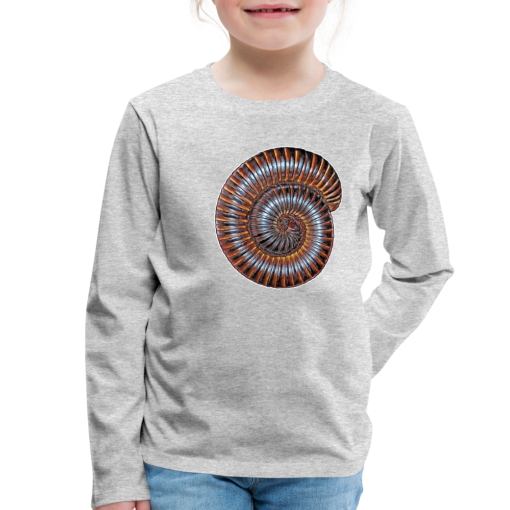 Kinder Longsleeve Archispirostreptus gigas - Grau meliert