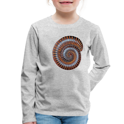 Kinder Longsleeve Archispirostreptus gigas - Grau meliert