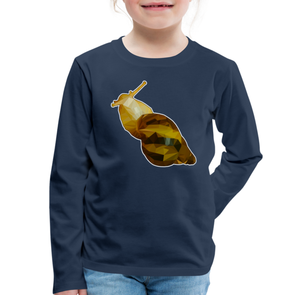 Kinder Longsleeve Achatina reticulata Low Poly - Navy