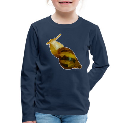 Kinder Longsleeve Achatina reticulata Low Poly - Navy