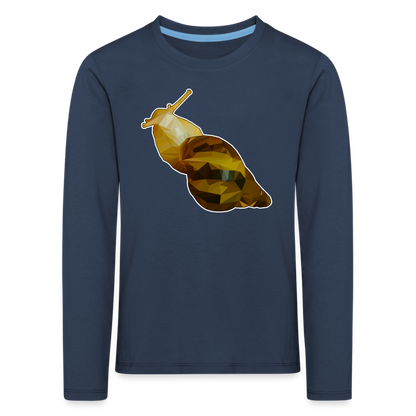 Kinder Longsleeve Achatina reticulata Low Poly - Navy