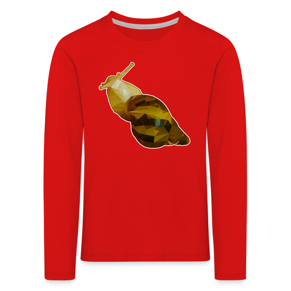 Kinder Longsleeve Achatina reticulata Low Poly - Rot