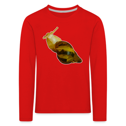 Kinder Longsleeve Achatina reticulata Low Poly - Rot