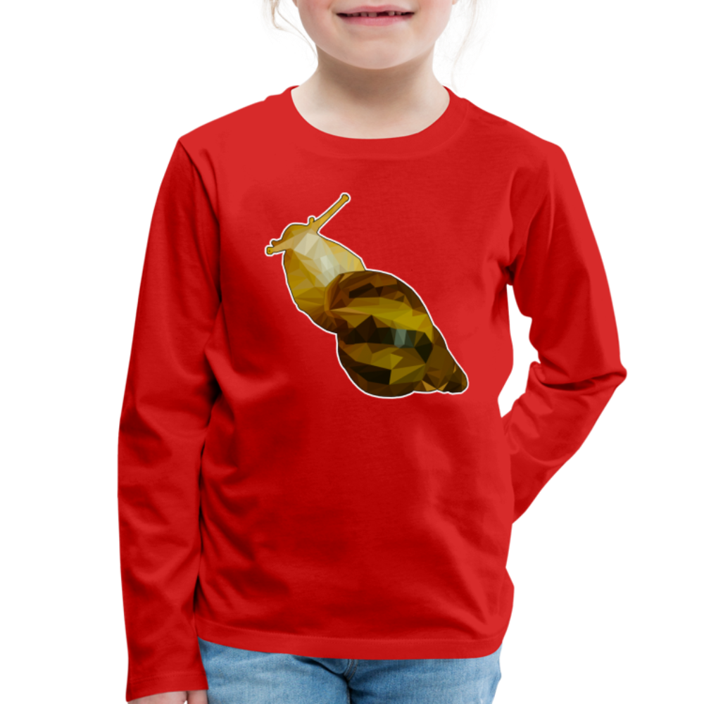 Kinder Longsleeve Achatina reticulata Low Poly - Rot