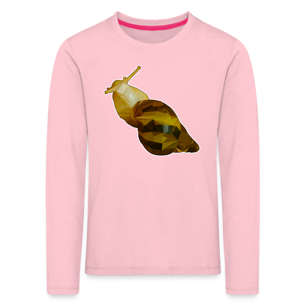 Kinder Longsleeve Achatina reticulata Low Poly - Hellrosa