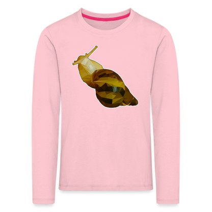 Kinder Longsleeve Achatina reticulata Low Poly - Hellrosa