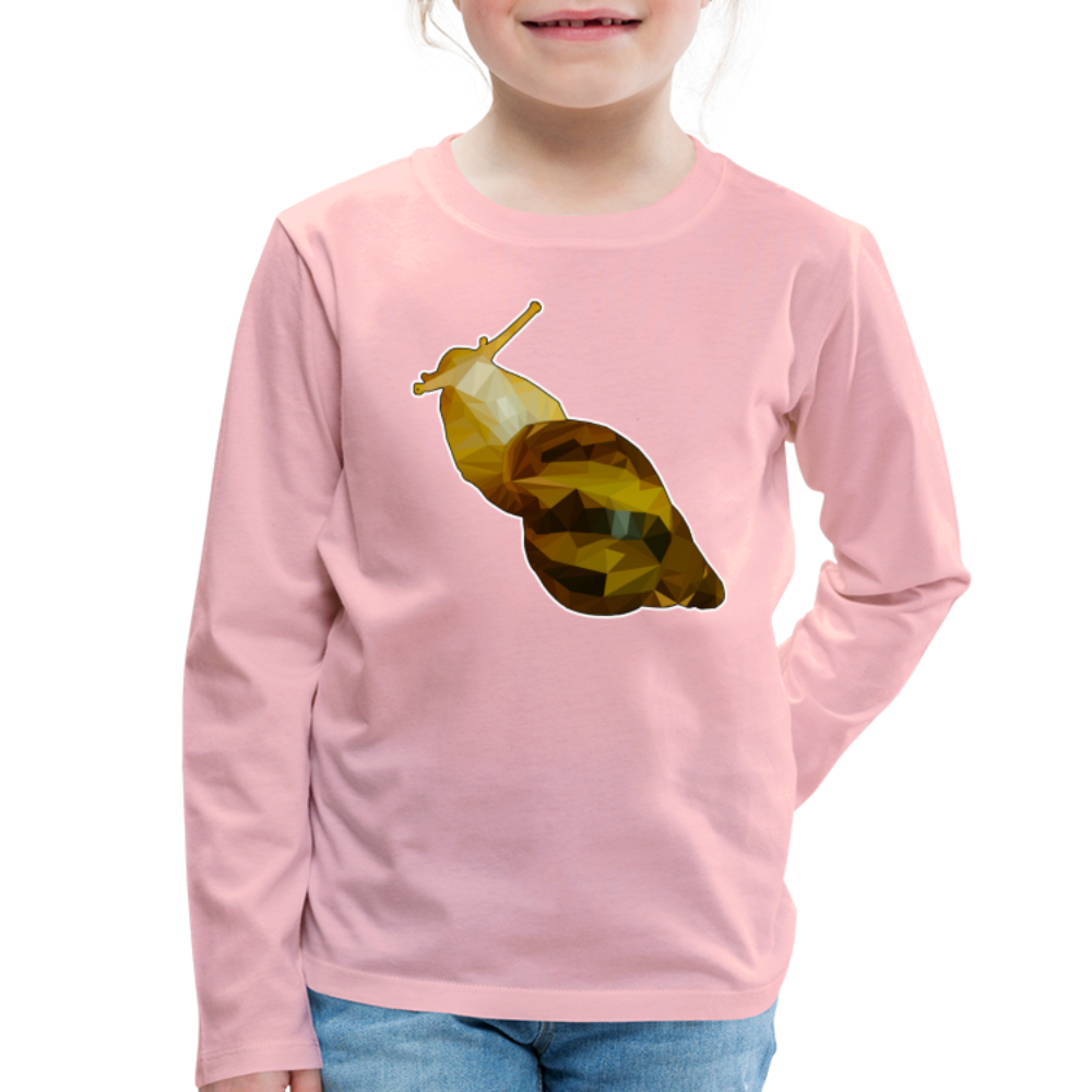 Kinder Longsleeve Achatina reticulata Low Poly - Hellrosa