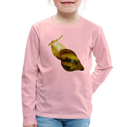 Kinder Longsleeve Achatina reticulata Low Poly - Hellrosa
