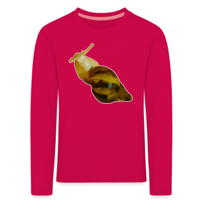 Kinder Longsleeve Achatina reticulata Low Poly - dunkles Pink