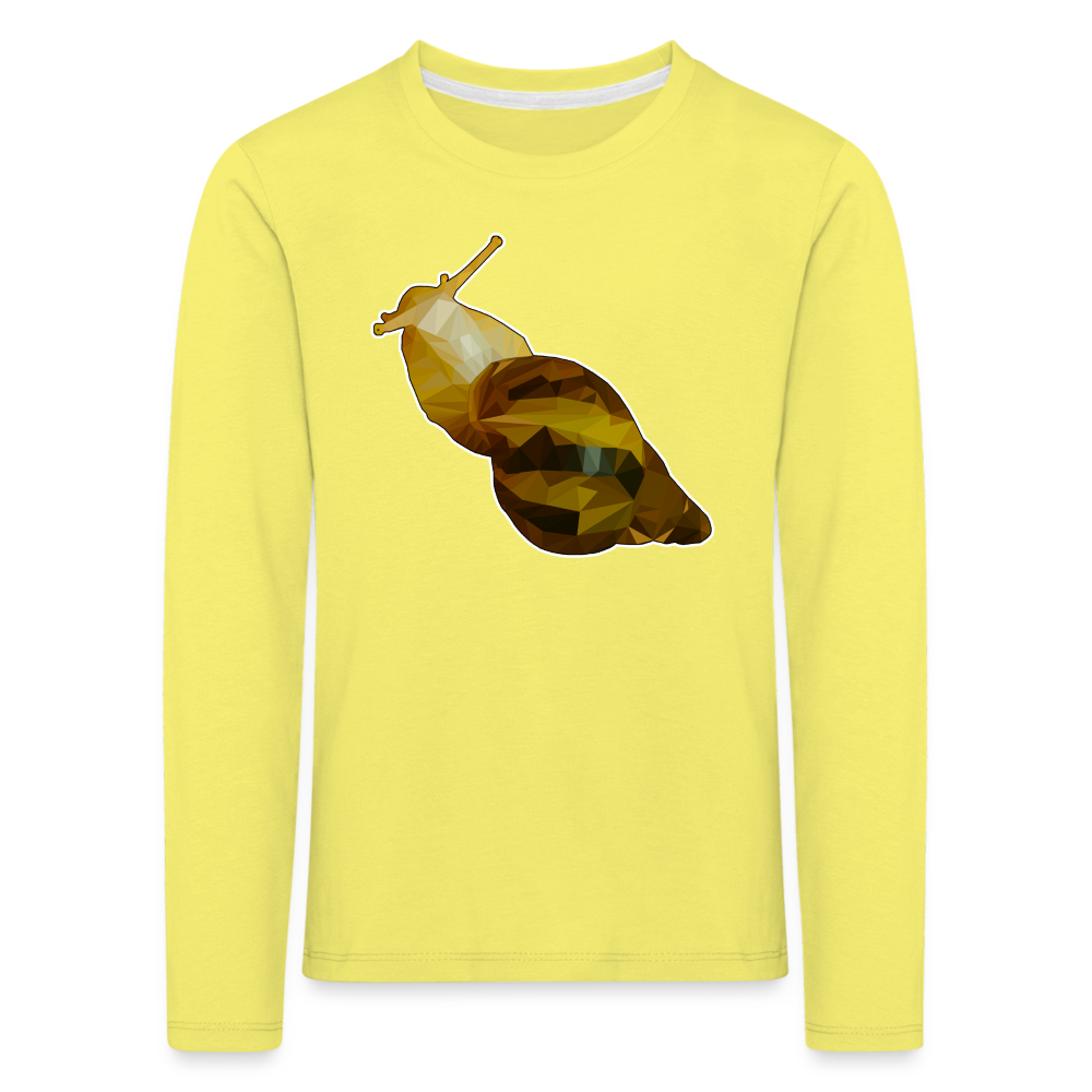 Kinder Longsleeve Achatina reticulata Low Poly - Gelb