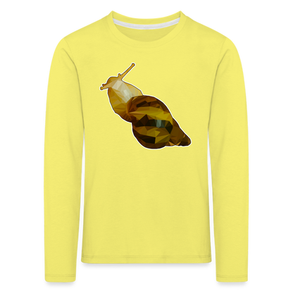 Kinder Longsleeve Achatina reticulata Low Poly - Gelb