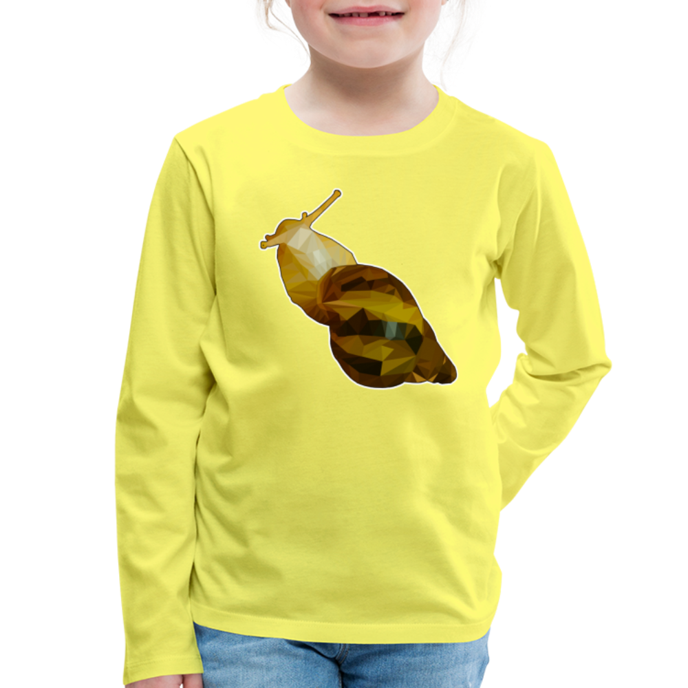 Kinder Longsleeve Achatina reticulata Low Poly - Gelb