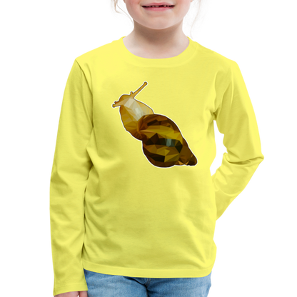 Kinder Longsleeve Achatina reticulata Low Poly - Gelb