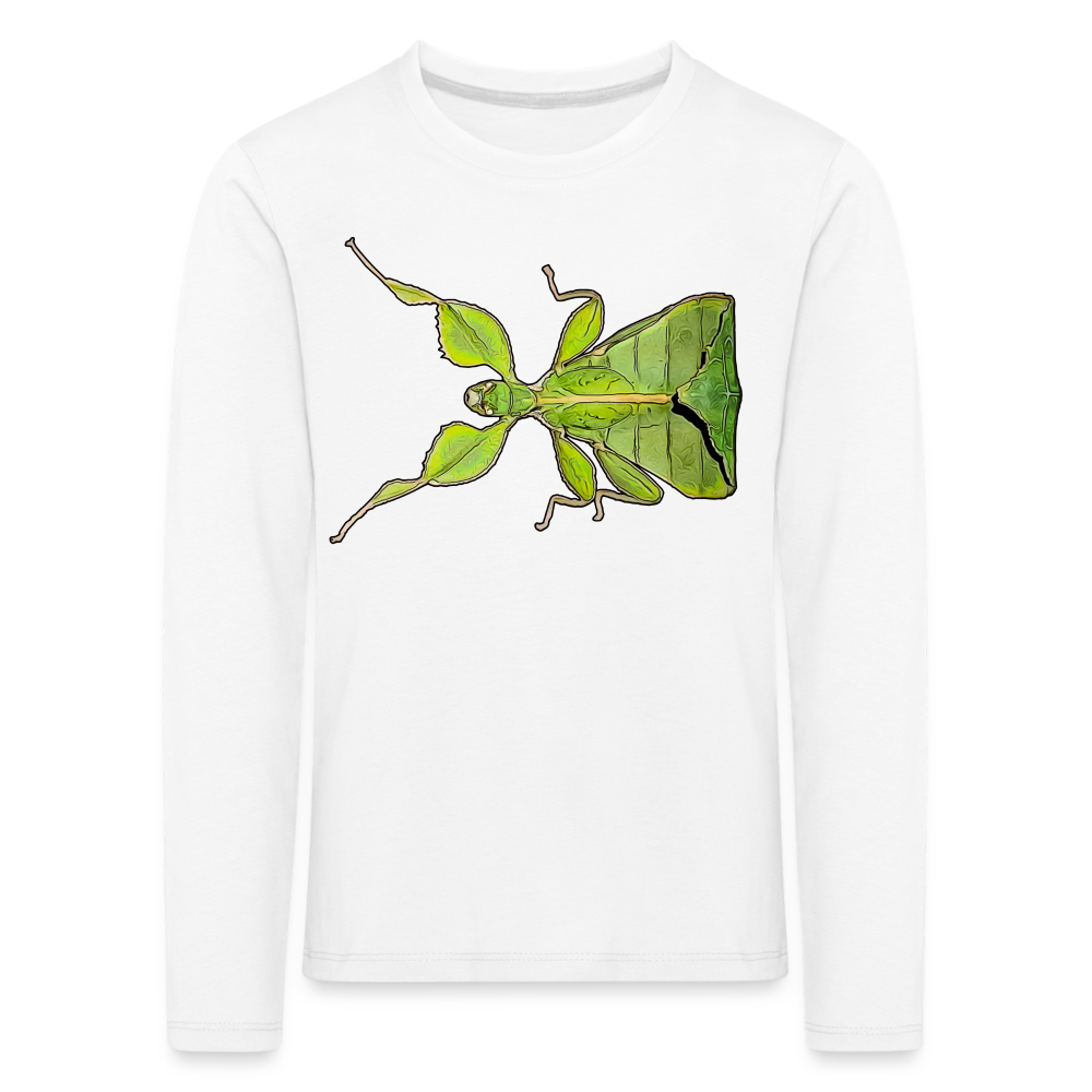 Kinder Longsleeve Phyllium philippinicum female - weiß