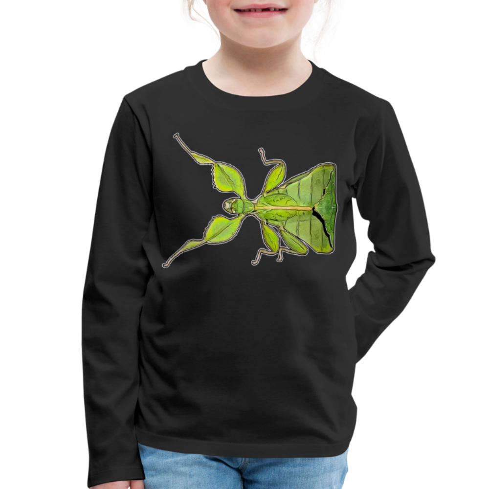 Kinder Longsleeve Phyllium philippinicum female - Schwarz