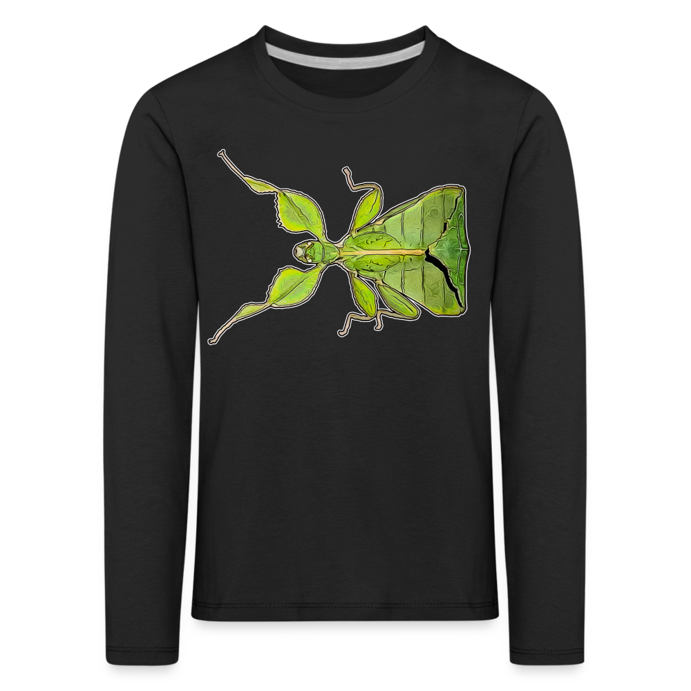 Kinder Longsleeve Phyllium philippinicum female - Schwarz