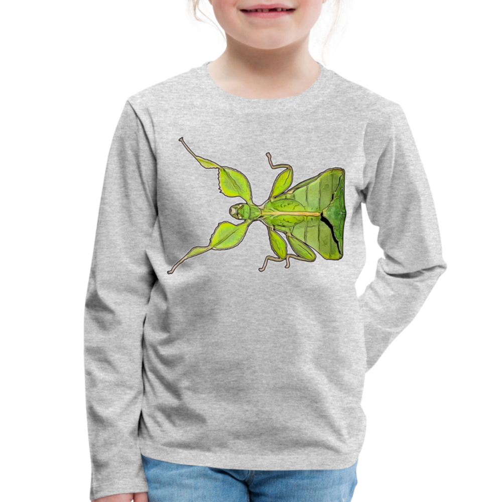 Kinder Longsleeve Phyllium philippinicum female - Grau meliert