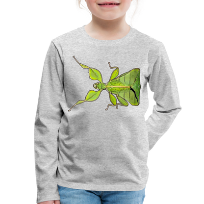 Kinder Longsleeve Phyllium philippinicum female - Grau meliert