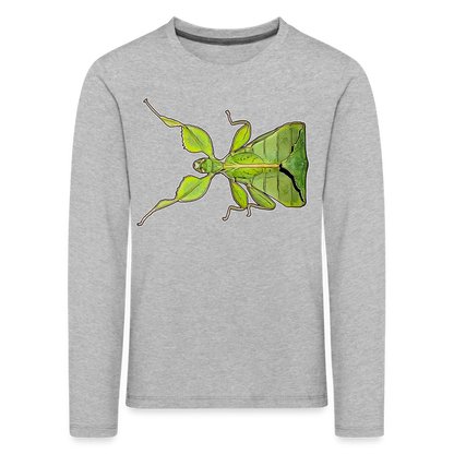 Kinder Longsleeve Phyllium philippinicum female - Grau meliert