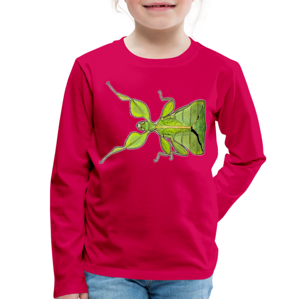 Kinder Longsleeve Phyllium philippinicum female - dunkles Pink