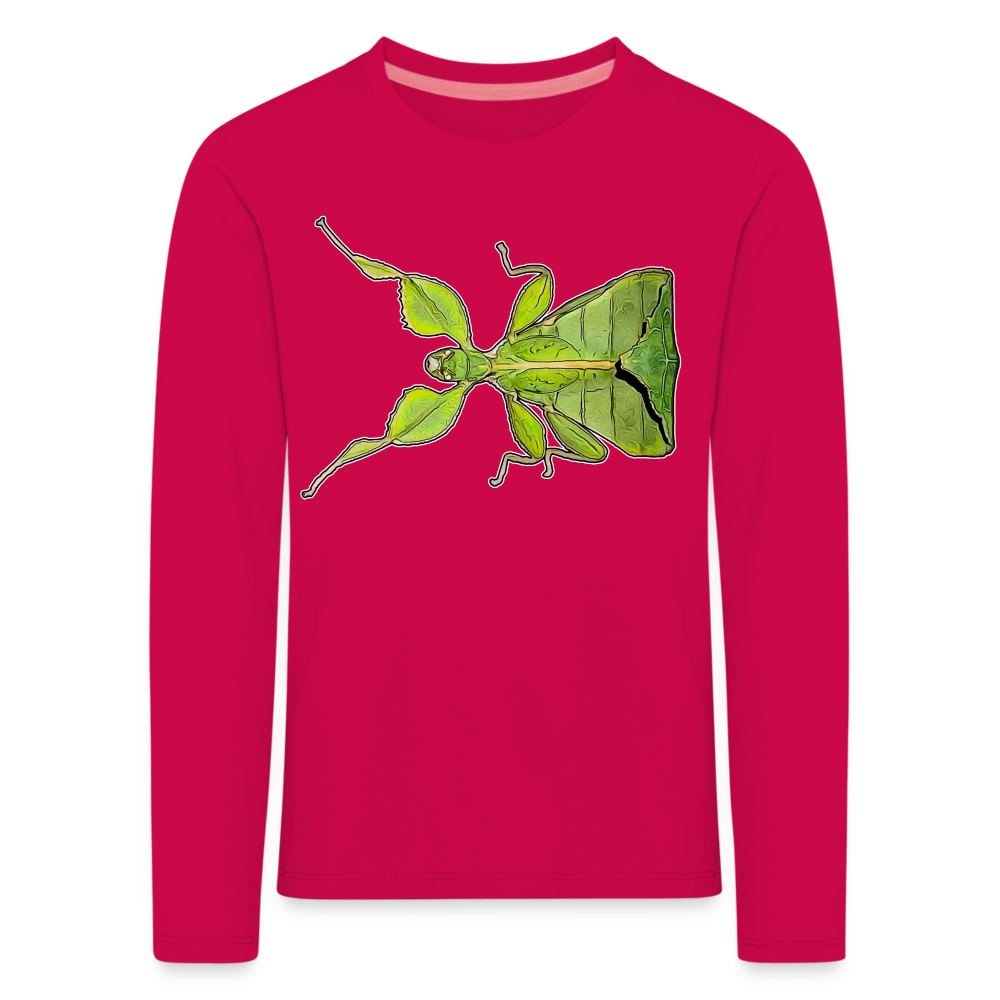 Kinder Longsleeve Phyllium philippinicum female - dunkles Pink