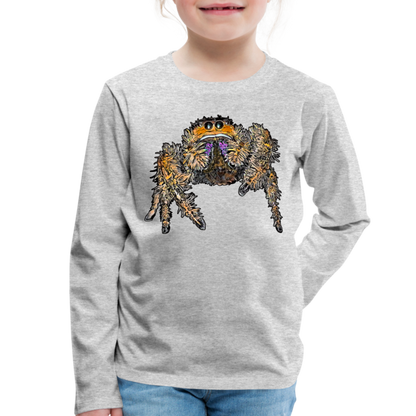 Kinder Longsleeve Phidippus regius Everglades female - Grau meliert