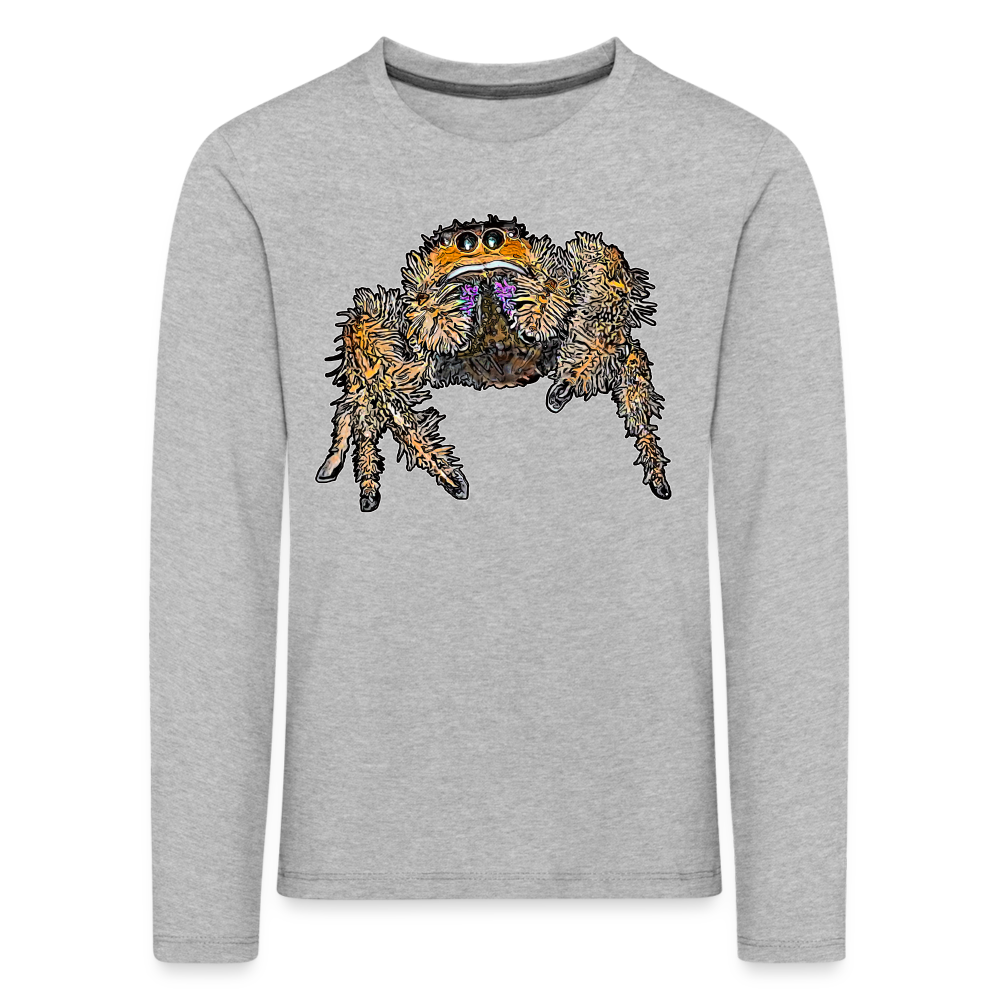 Kinder Longsleeve Phidippus regius Everglades female - Grau meliert