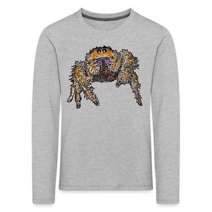 Kinder Longsleeve Phidippus regius Everglades female - Grau meliert