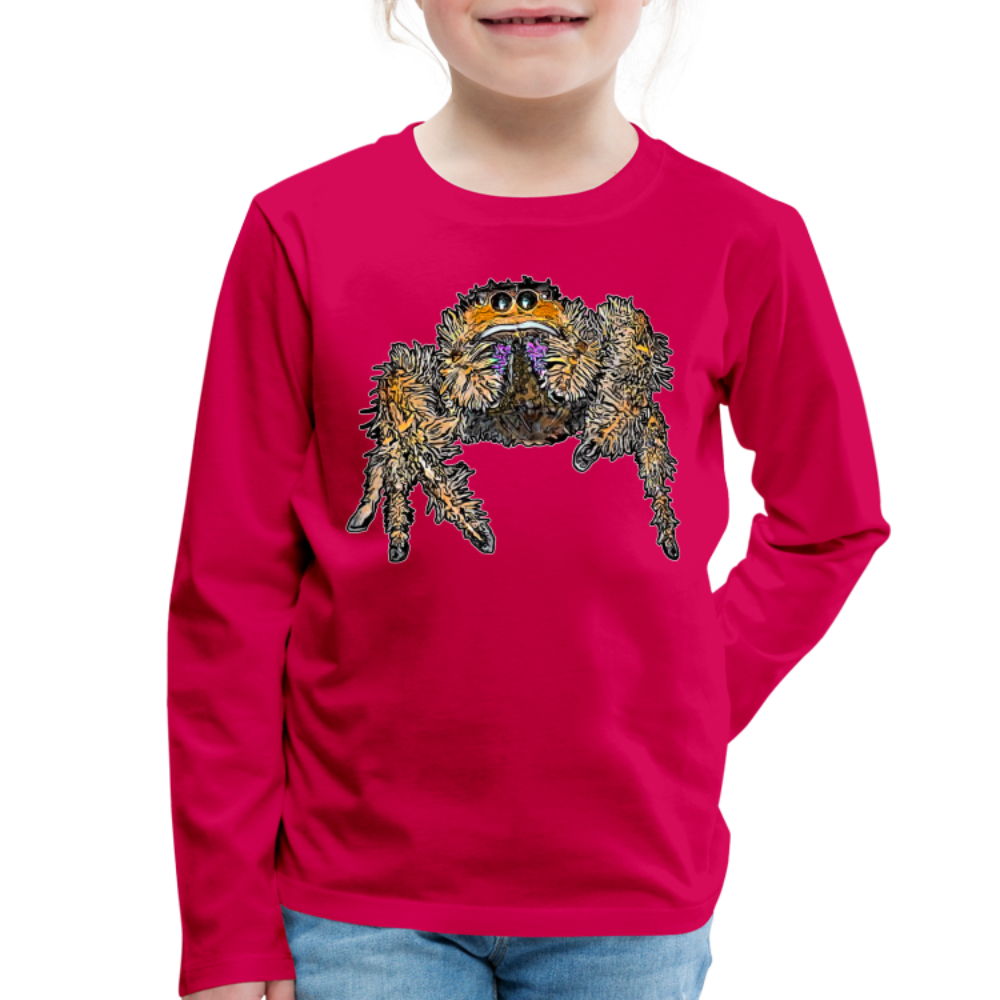 Kinder Longsleeve Phidippus regius Everglades female - dunkles Pink