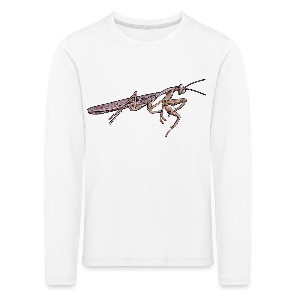 Kinder Longsleeve Rhombodera kirbyi male - weiß