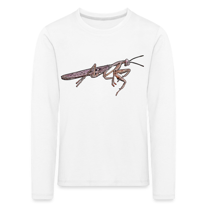 Kinder Longsleeve Rhombodera kirbyi male - weiß